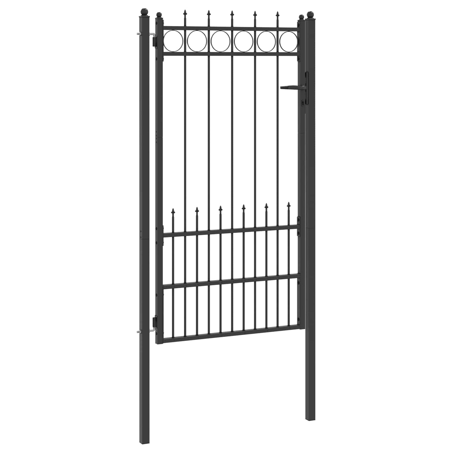 Fence Gate HORST Steel Black Lockable