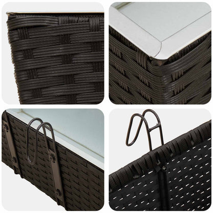 Railing 2 pcs Black 50 x 17 x 17 cm Metal