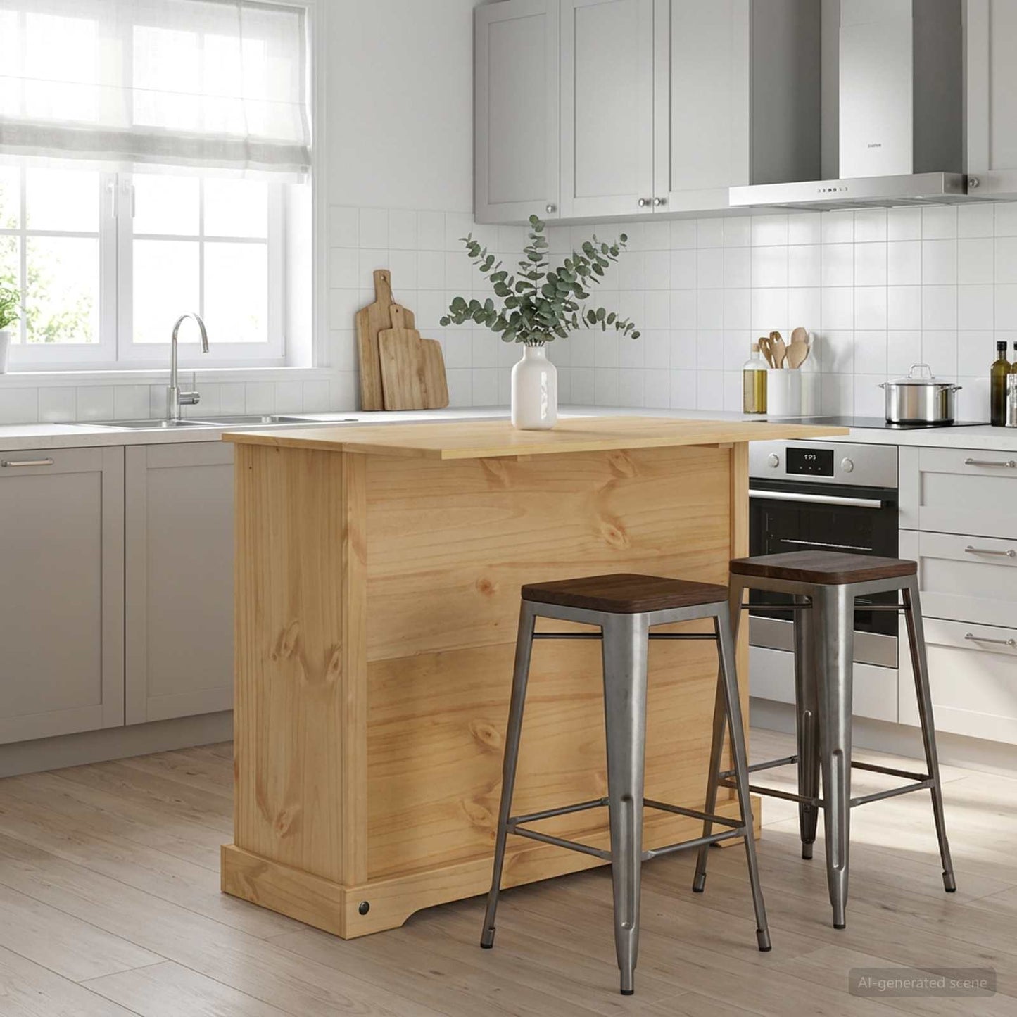 Kitchen Storage Honey Wax 112 x 70 x 91.5 cm Solid-Pine