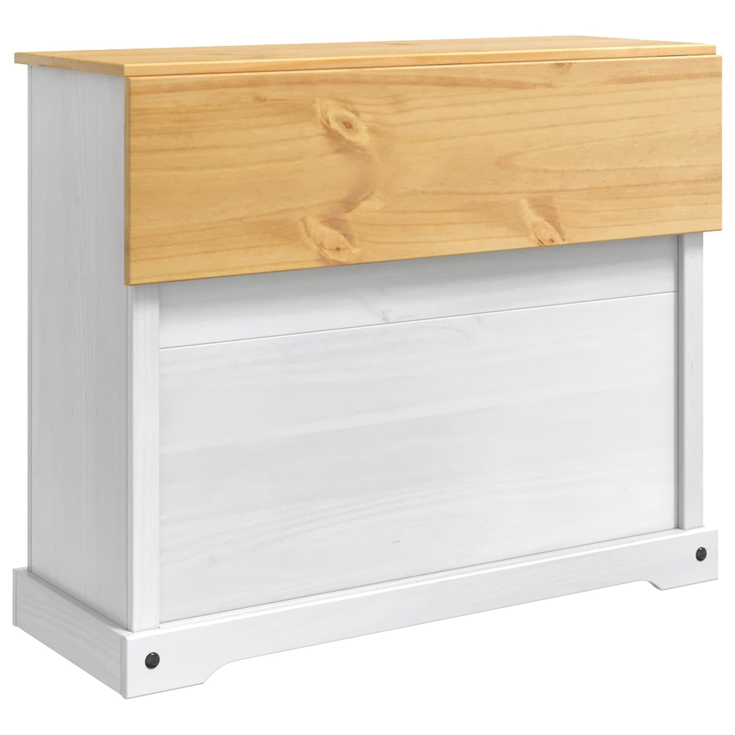 Kitchen Storage White and Honey Wax 112 x 70 x 91.5 cm