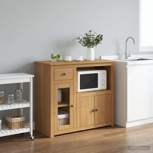 Microwave Sideboard PANAMA Honey Wax 99.5 x 44 x 86.5 cm