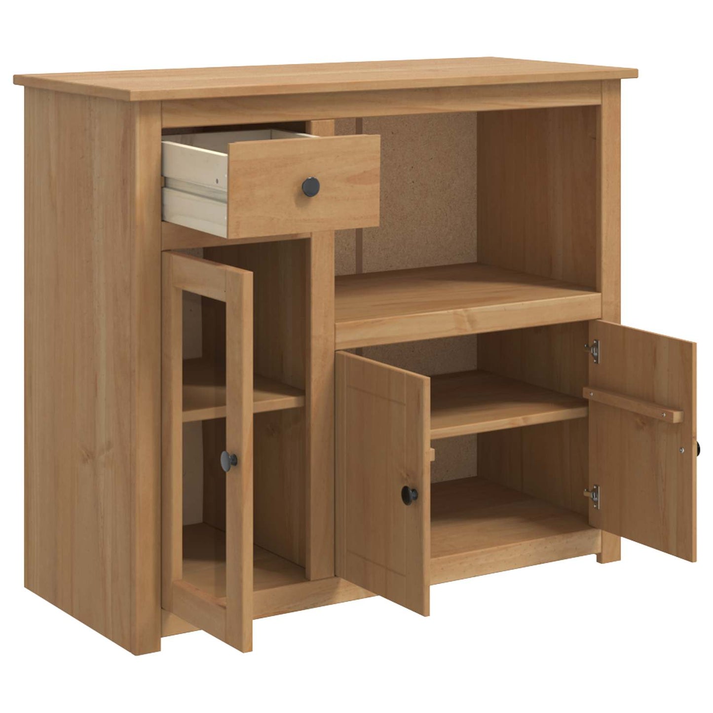 Microwave Sideboard PANAMA Honey Wax 99.5 x 44 x 86.5 cm