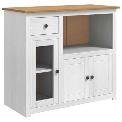 Microwave Sideboard PANAMA White and Honey Wax Solid-Pine