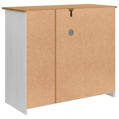 Microwave Sideboard PANAMA White and Honey Wax Solid-Pine