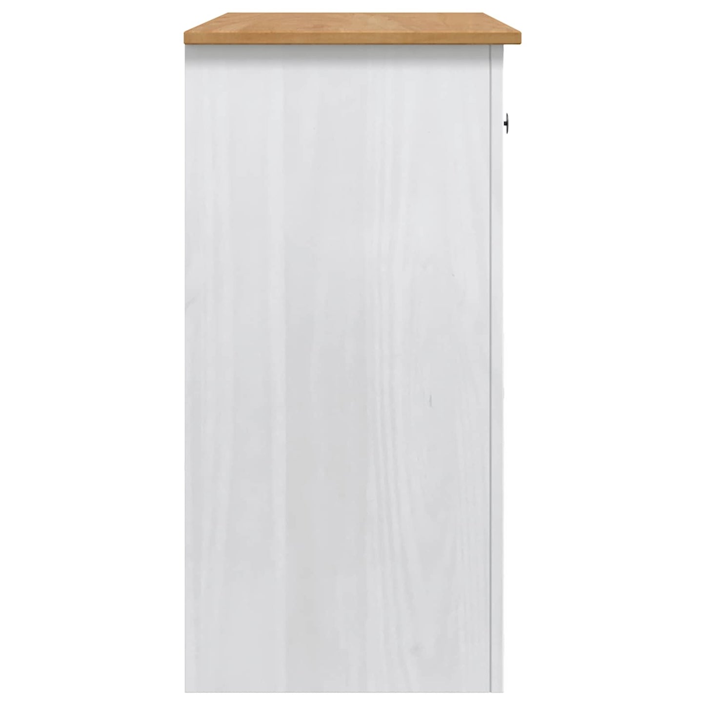 Microwave Sideboard PANAMA White and Honey Wax Solid-Pine