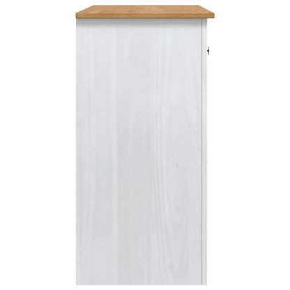 Microwave Sideboard PANAMA White and Honey Wax Solid-Pine