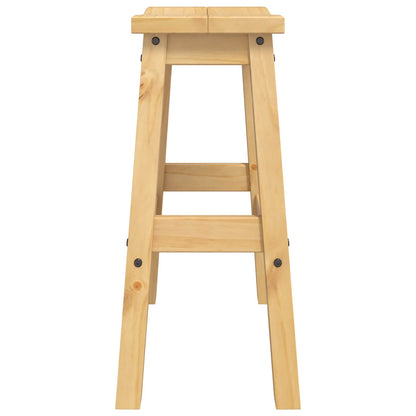 Bar Stool 2 pcs Honey Wax 44 x 30 x 63 cm Solid-Pine