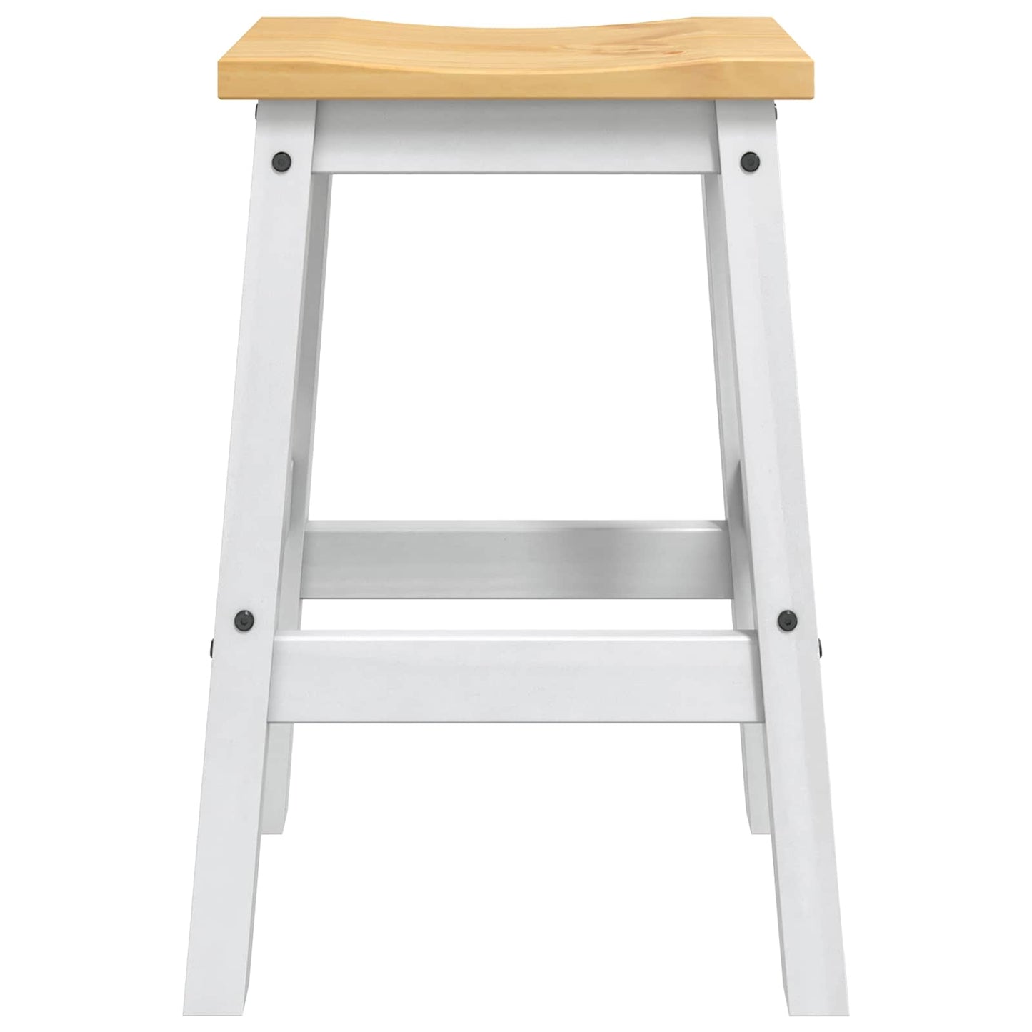 Bar Stool 2 pcs White and Honey Wax 44 x 30 x 63 cm Solid-Pine