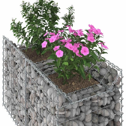 Gabion Raised Bed Silver
