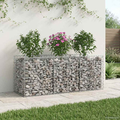 Gabion Raised Bed Silver