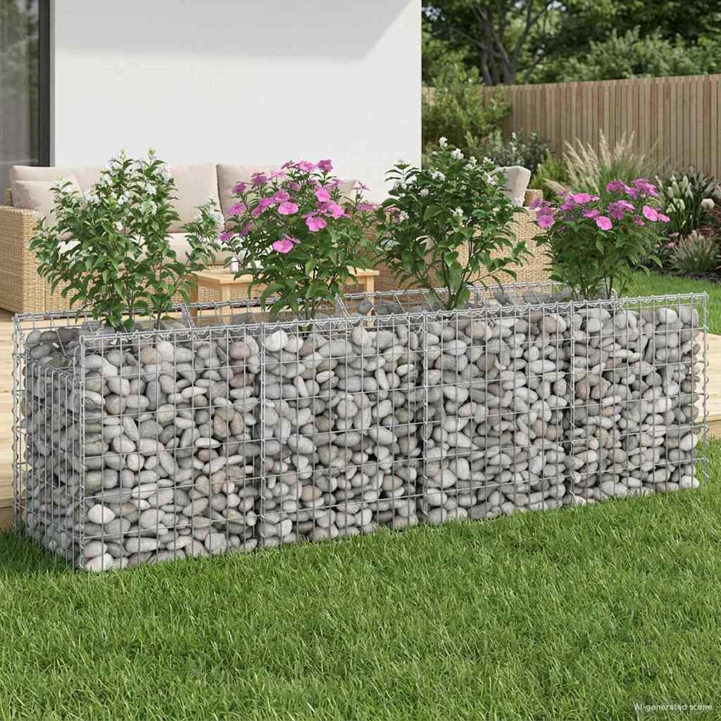 Gabion Raised Bed Silver