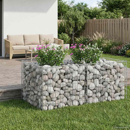 Gabion Raised Bed Silver