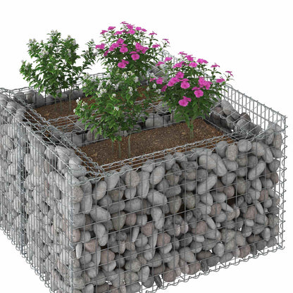 Gabion Raised Bed Silver