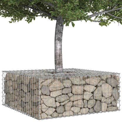 Gabion Raised Bed Silver