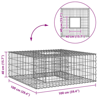 Gabion Raised Bed Silver