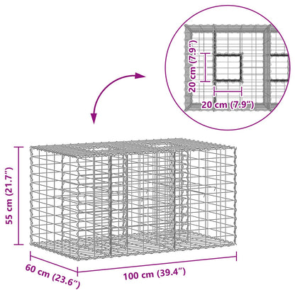 Gabion Raised Bed Silver