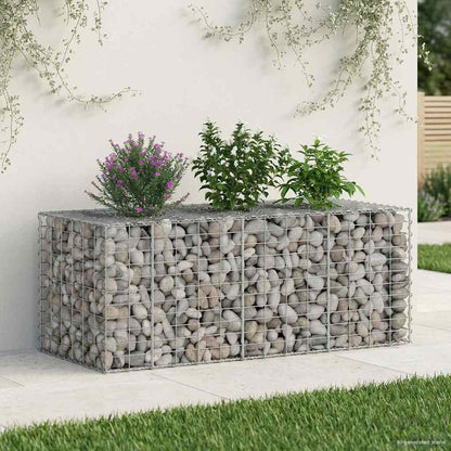 Gabion Raised Bed Silver