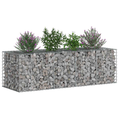 Gabion Raised Bed Silver