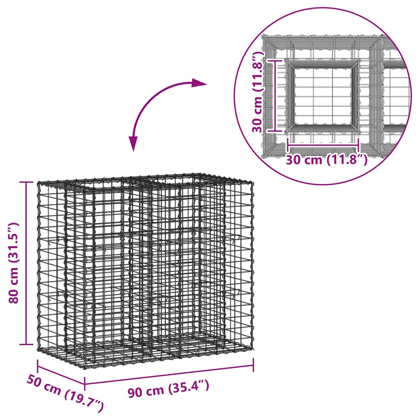 Gabion Raised Bed Silver
