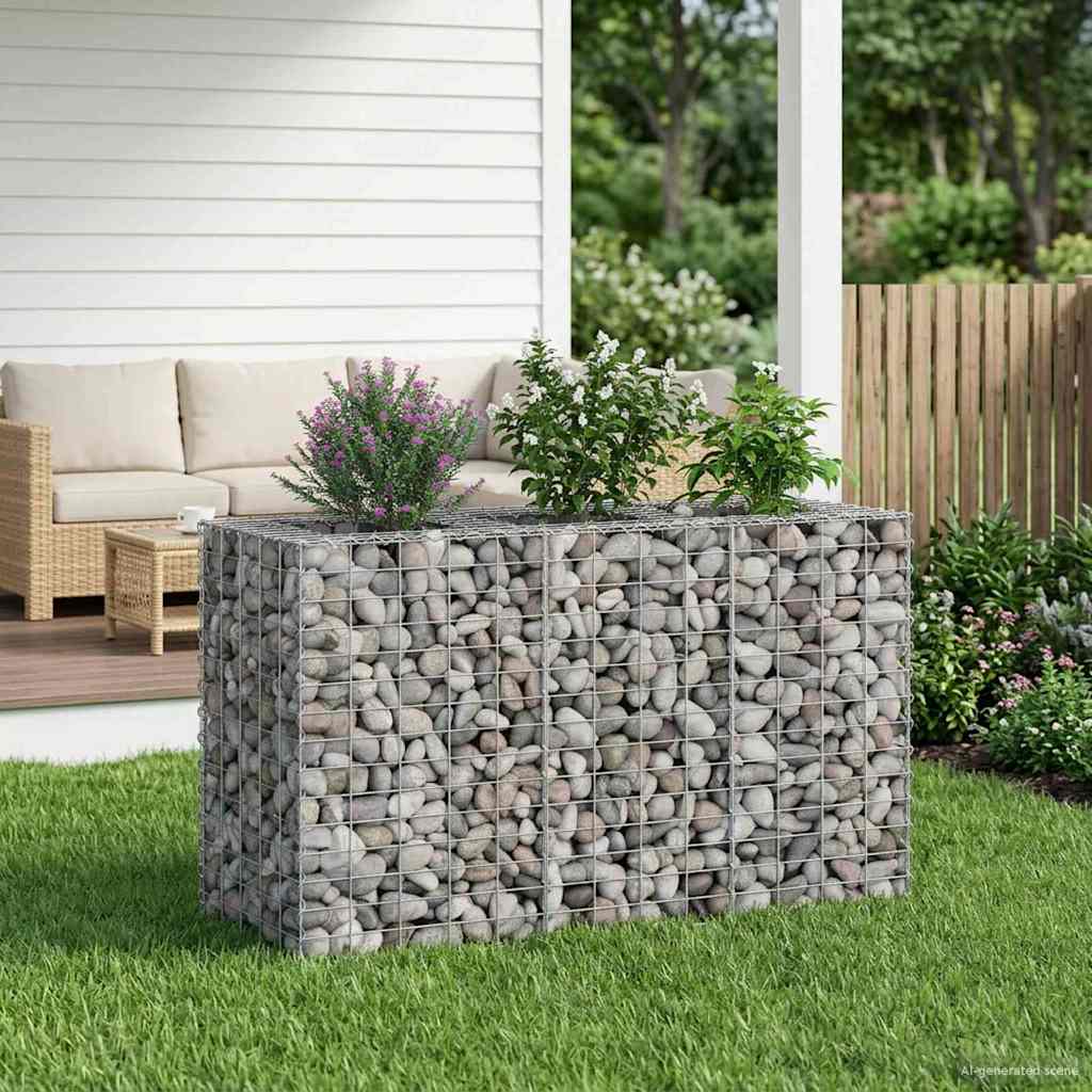 Gabion Raised Bed Silver