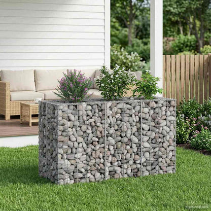 Gabion Raised Bed Silver