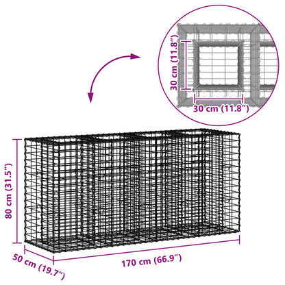 Gabion Raised Bed Silver