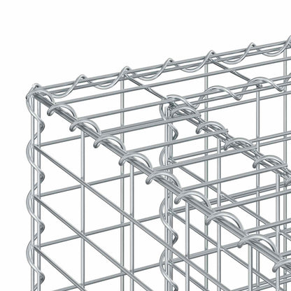 Gabion Raised Bed 50 x 50 x 150 cm Galvanised Steel Silver