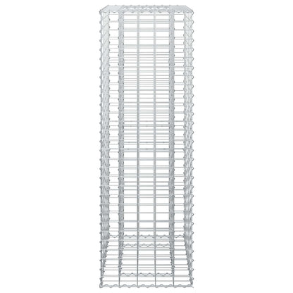 Gabion Raised Bed 50 x 50 x 150 cm Galvanised Steel Silver