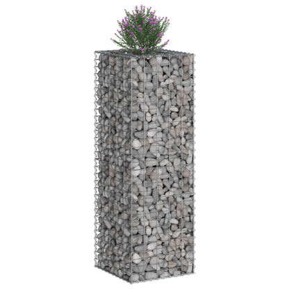 Gabion Raised Bed 50 x 50 x 150 cm Galvanised Steel Silver
