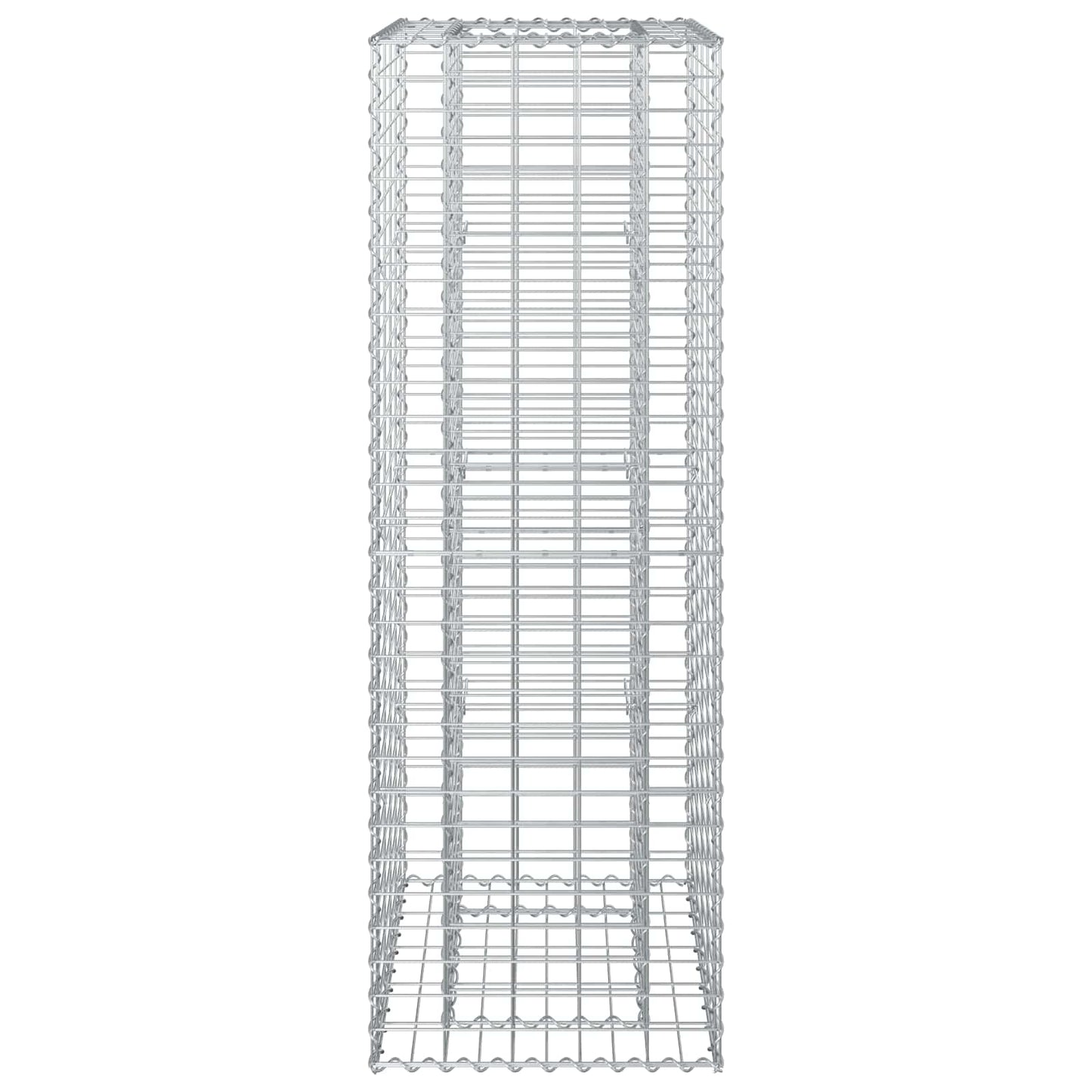 Gabion Raised Bed 50 x 50 x 150 cm Galvanised Steel Silver