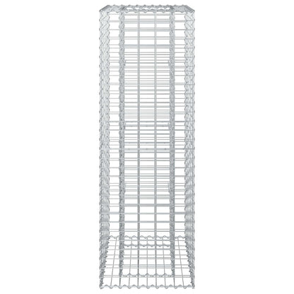 Gabion Raised Bed 50 x 50 x 150 cm Galvanised Steel Silver