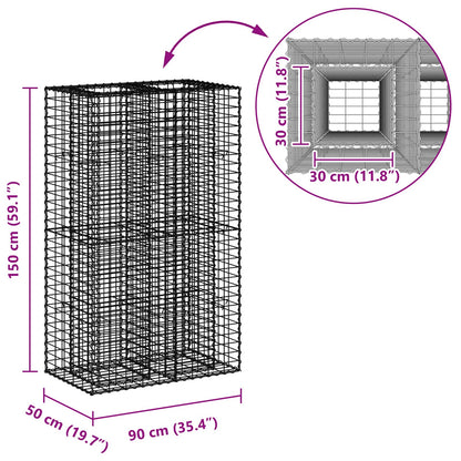 Gabion Raised Bed Silver