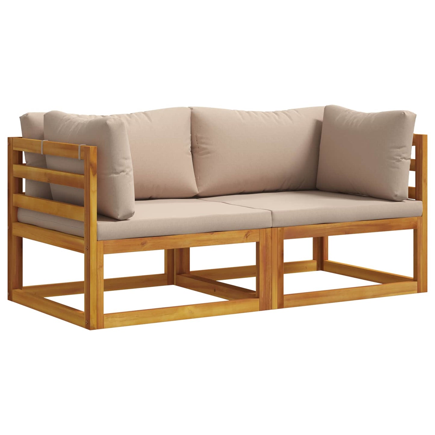 Sectional Corner Sofa with Cushions 2 pcs 2-Seater