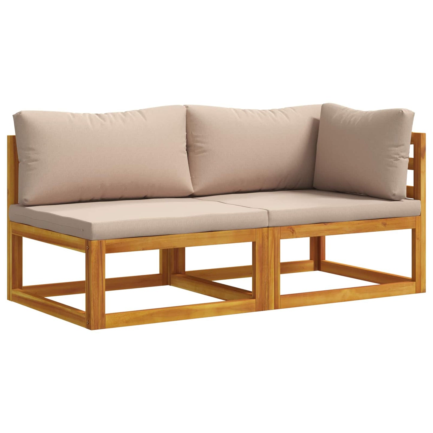 Sectional Sofa Set with Cushions 2 pcs 2-Seater