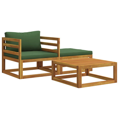 Sectional Sofa Set with Cushions 3 pcs 2-Seater