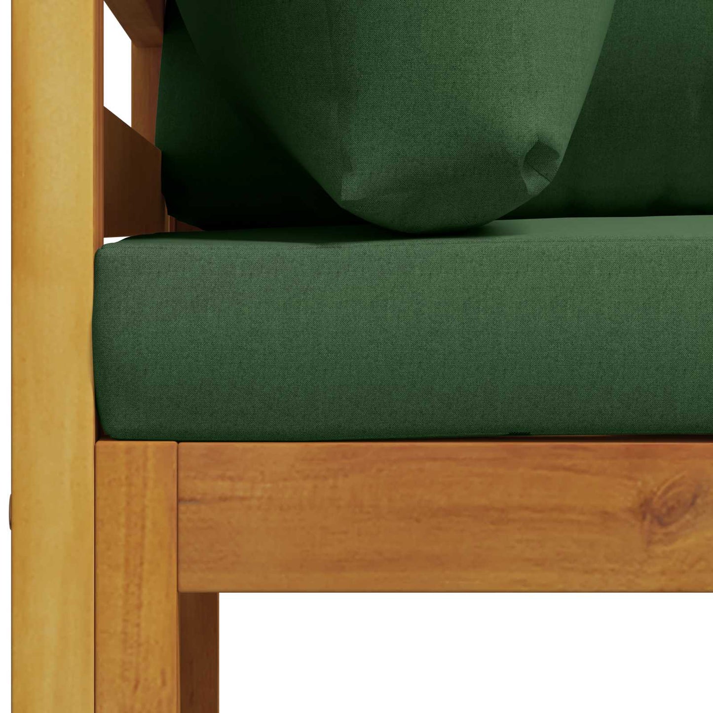 Sectional Corner Sofa with Cushions Solid Acacia Wood Natural