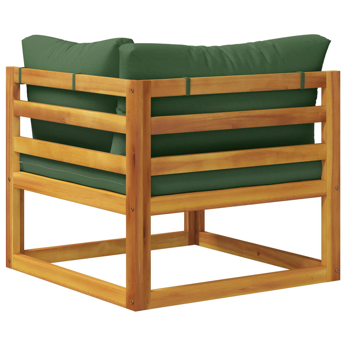 Sectional Corner Sofa with Cushions Solid Acacia Wood Natural