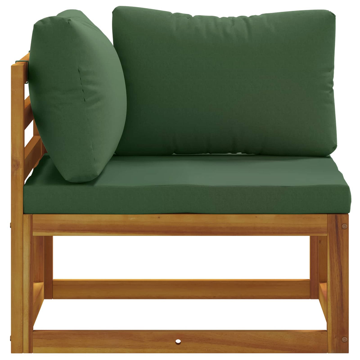 Sectional Corner Sofa with Cushions Solid Acacia Wood Natural