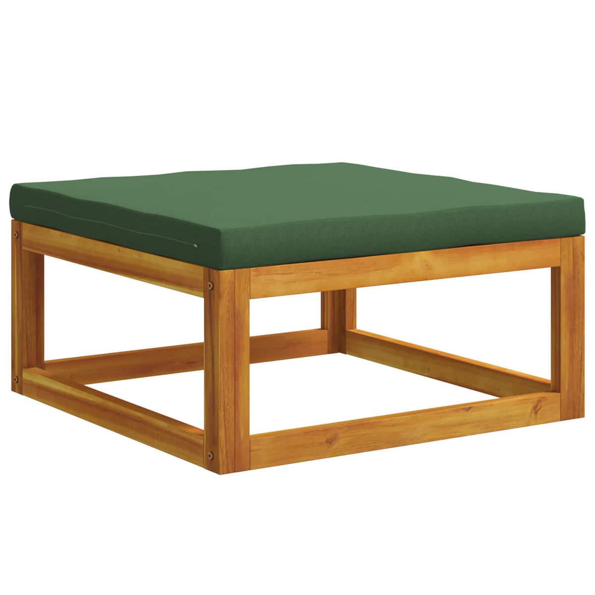 Sectional Footrest with Cushions Solid Acacia Wood Natural