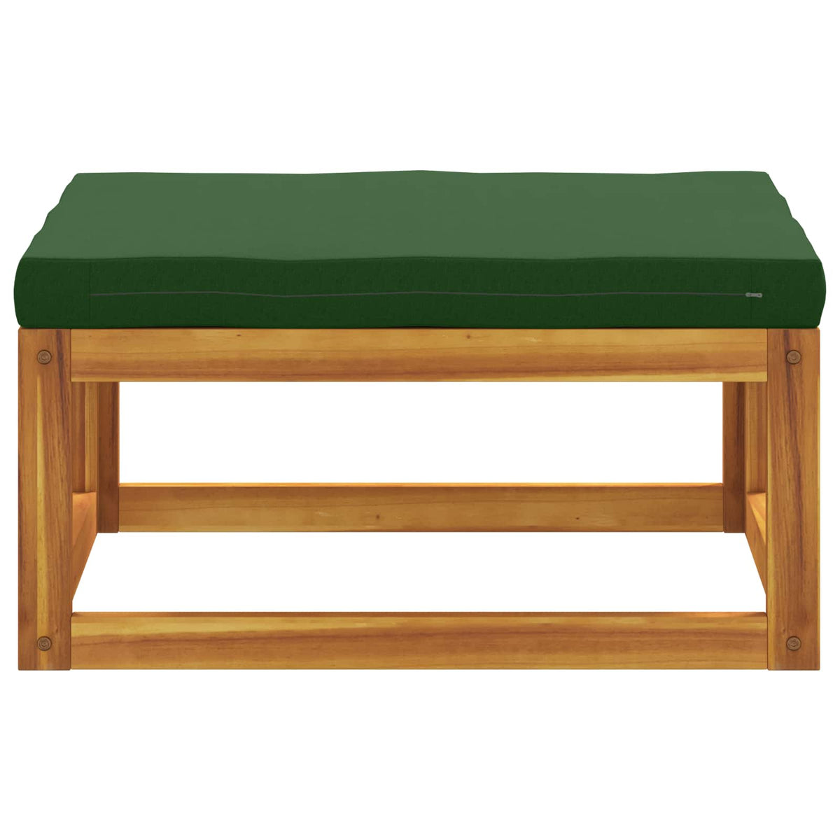 Sectional Footrest with Cushions Solid Acacia Wood Natural
