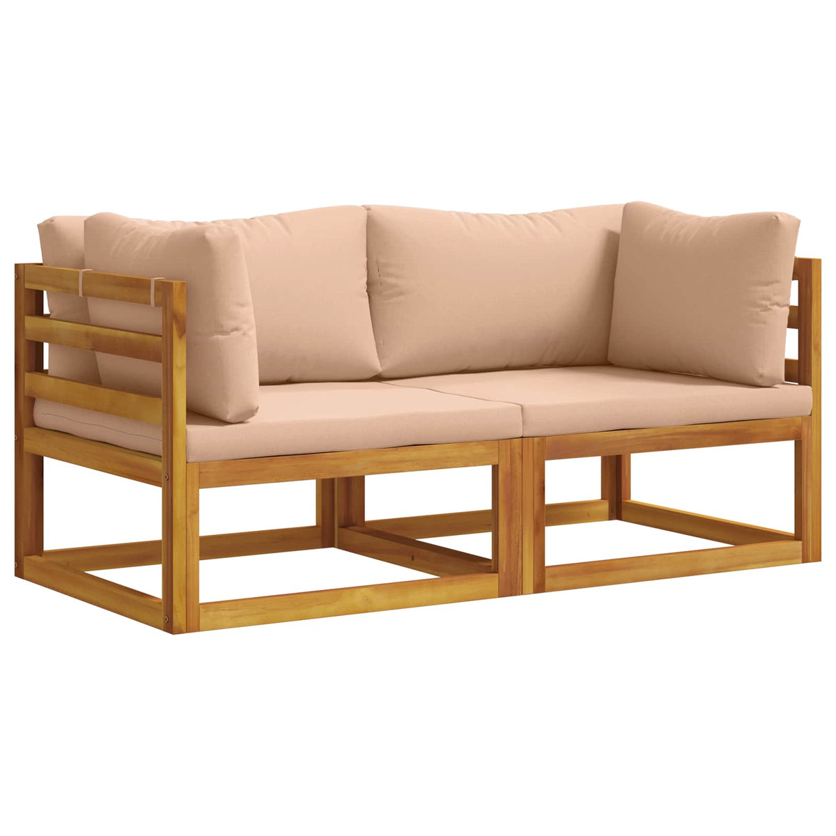 Sectional Corner Sofa with Cushions 2 pcs 2-Seater
