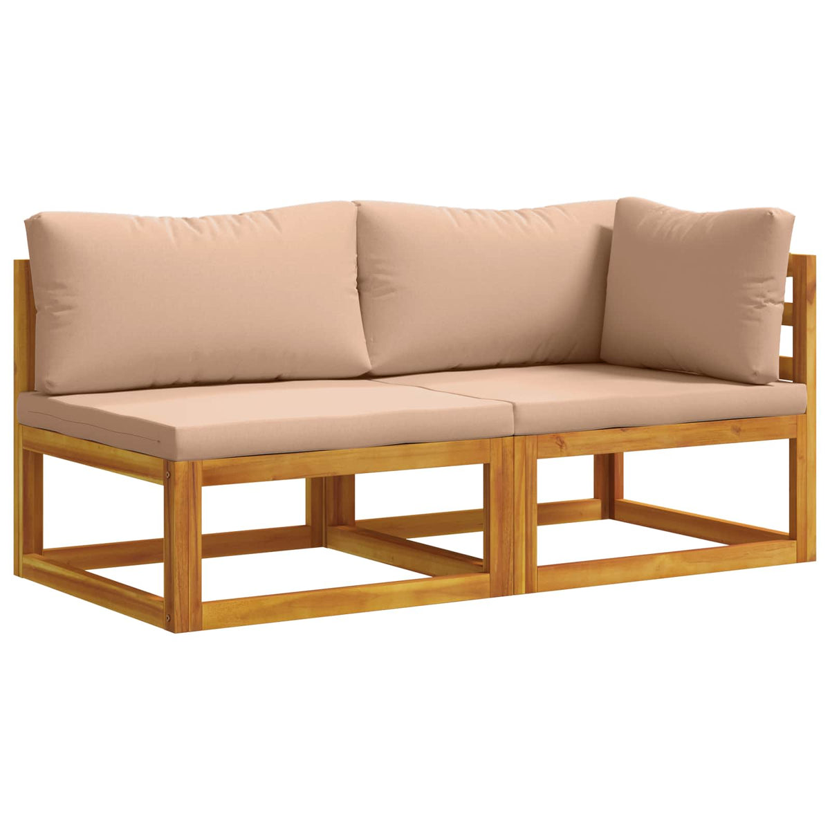 Sectional Sofa Set with Cushions 2 pcs 2-Seater