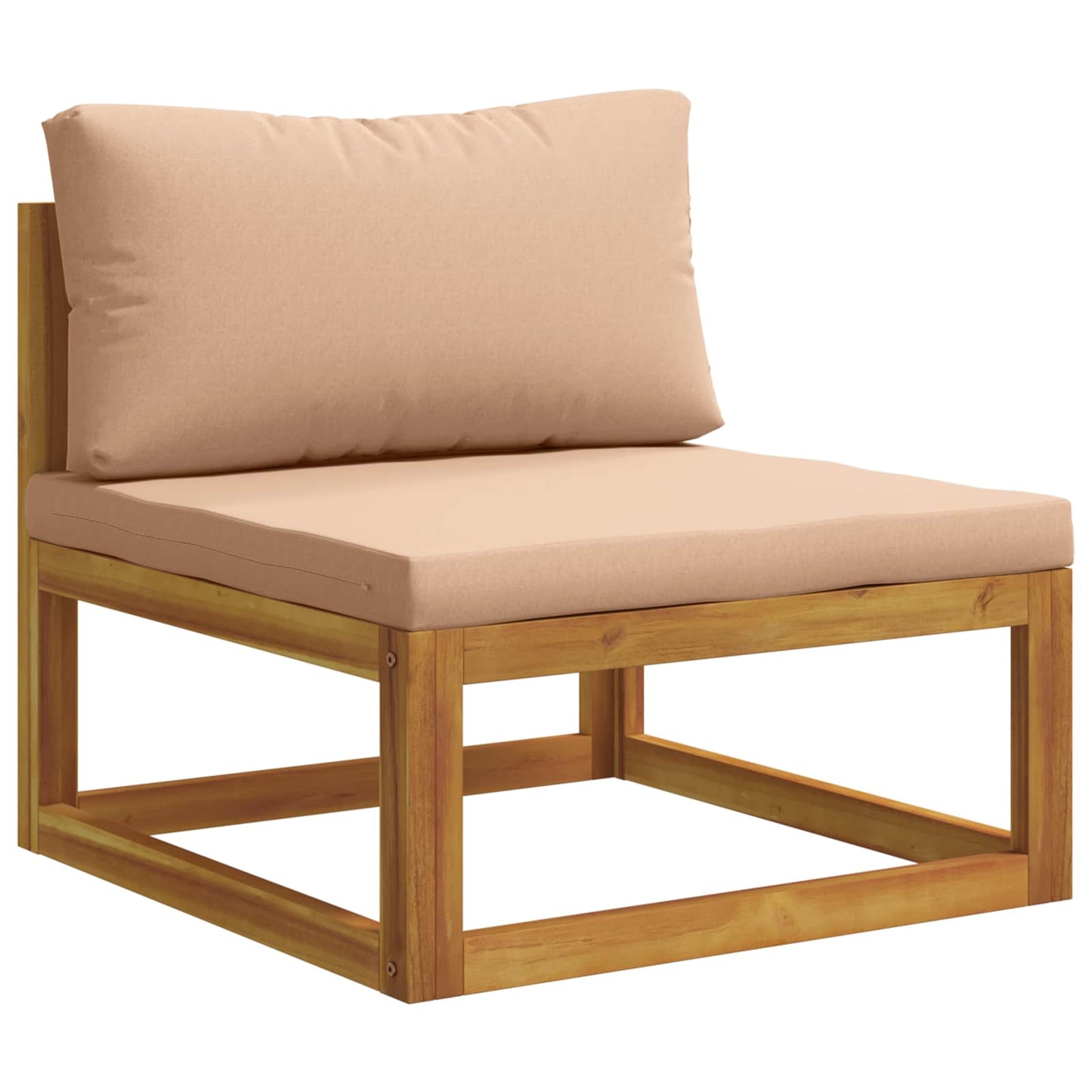 Sectional Sofa Set with Cushions 2 pcs Solid Acacia Wood
