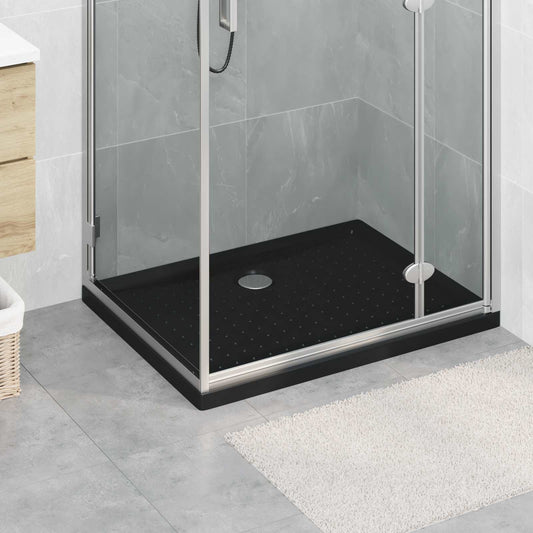 Shower Base Tray with Dots 90 x 70 x 4 cm ABS Black