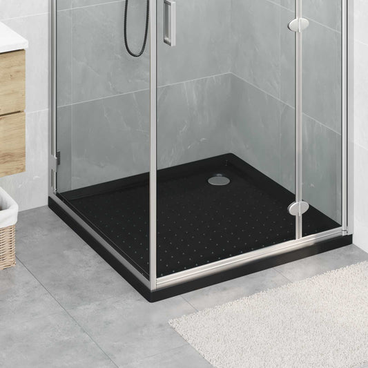 Shower Base Tray with Dots 90 x 90 x 4 cm ABS Black