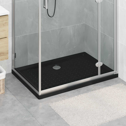 Shower Base Tray with Dots 100 x 70 x 4 cm ABS Black