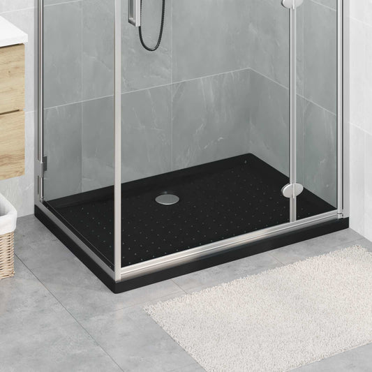 Shower Base Tray with Dots 100 x 70 x 4 cm ABS Black