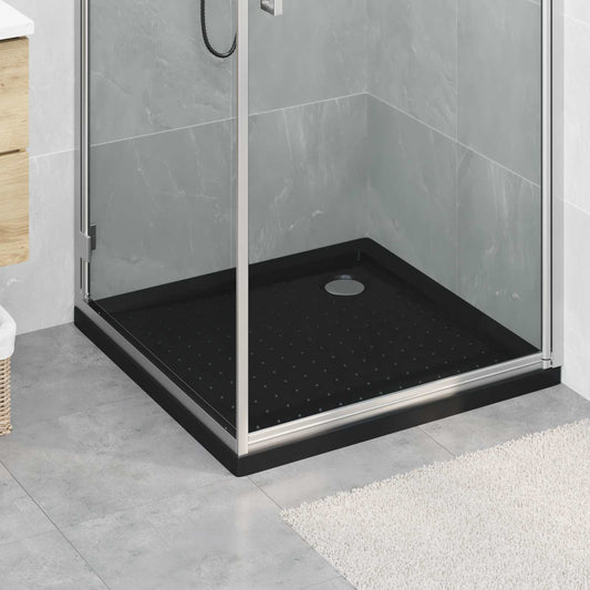 Shower Base Tray with Dots 80 x 80 x 4 cm ABS Black