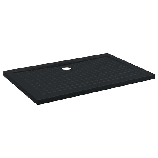 Shower Base Tray with Dots Black 120 x 80 x 4 cm ABS