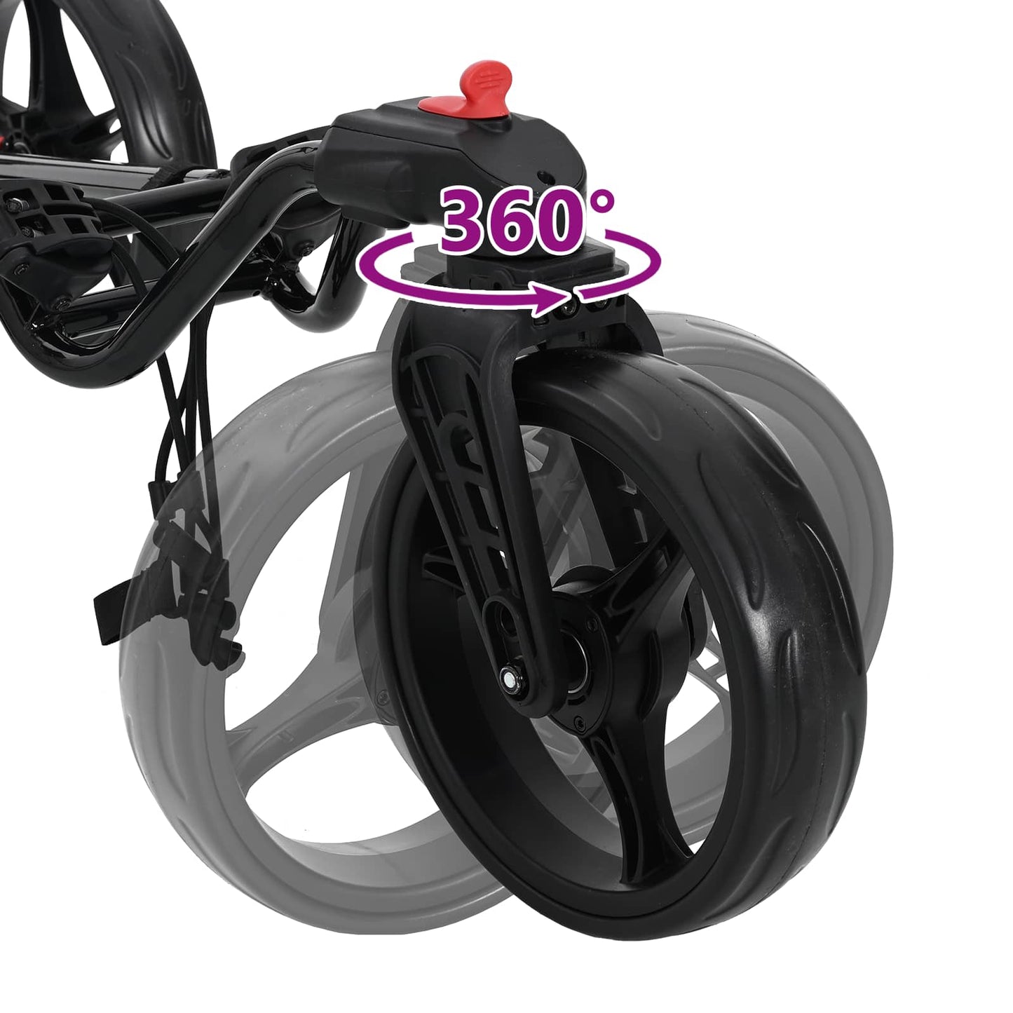 Golf Trolley Folding Manual Black 110 x 60 x 132 cm Iron